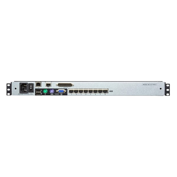 ATEN ATEN-KL1508AIM 1-Local/Remote Share Access 8-Port Multi-Interface Cat 5 Dual Rail LCD KVM over IP switch 