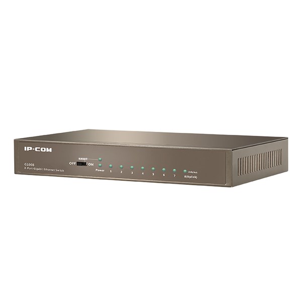 IP-COM 8port IP-G1008 Gigabit Yonetilemez Switch Metal Kasa