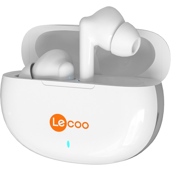 LENOVO LECOO EW306 Bluetooth Beyaz Şarj Kutulu TWS Kulak İçi Mikrofonlu Kulaklık
