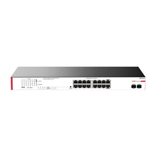 H3C 16port MAGIC 9801A5C3 BS218F-HP GIGABIT 2-SFP 225W Full PoE Yonetilemez Rack Mount Swıtch