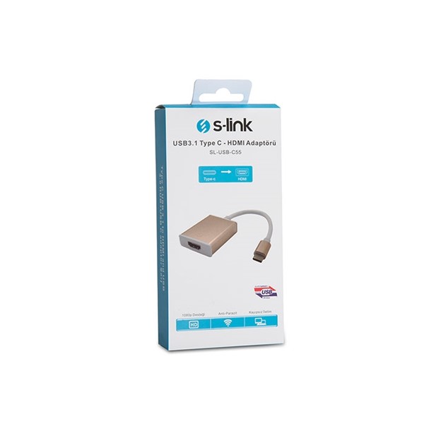 S-link SL-USB-C55 Type-C to Hdmi Adaptör