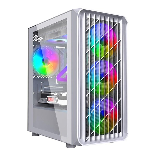 GAMEBOOSTER GB-G205BW GAMING MID-TOWER PC KASASI 360MM RADYATÖR DESTEĞİ BEYAZ