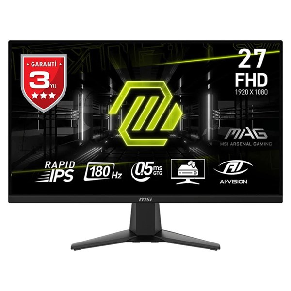 MSI 27 FLAT IPS MAG 275F 0.5MS 180HZ HDMI-DP GAMING MONİTÖR 1920X1080