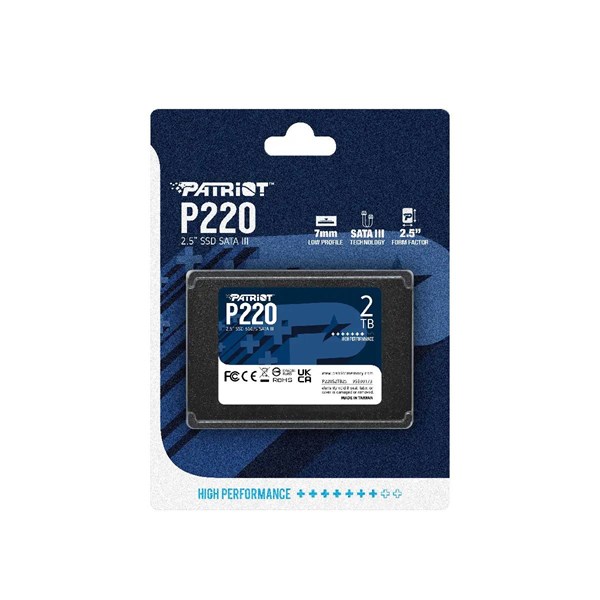 PATRIOT 2TB P220 P220S2TB25 550-500MB/s SATA-3 SSD DİSK