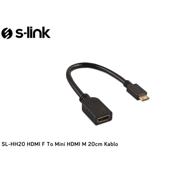 S-link SL-HH20 HDMI F To Mini HDMI M 20cm Kablo