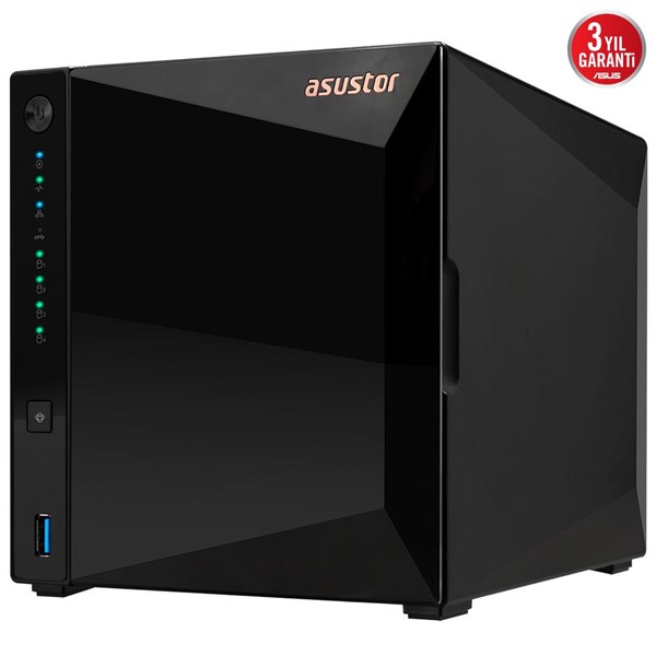 ASUSTOR AS3304T V2 REALTEK QC-2GB RAM-4-diskli NAS SUNUCU disksiz