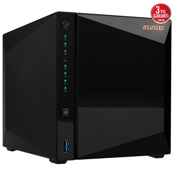 ASUSTOR AS3304T V2 REALTEK QC-2GB RAM-4-diskli NAS SUNUCU disksiz