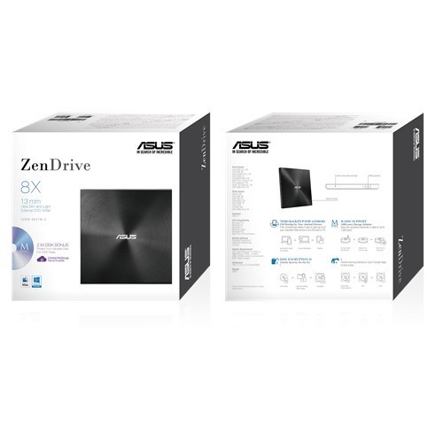 Asus Zendrive-U7m Sdrw-08U7m-U Harici İnce Dvd Yazıcı  M-Disc  2 Adet M-Dısc Dvd Hediyeli  Gümüş