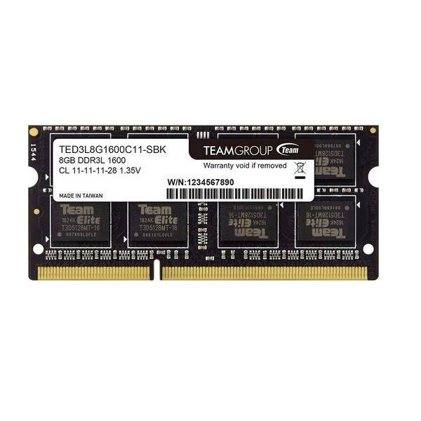 TEAM 8GB DDR3 1600MHZ NOTEBOOK RAM Elite TED38G1600C1101