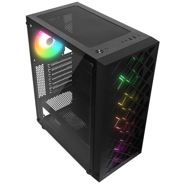 RAMPAGE AZZA V1 4-RGB FANLI GAMING MID-TOWER PC KASASI