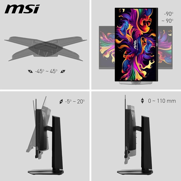 MSI 26.5 QD OLED MAG 271QPX 0.03MS 360HZ HDMI-DP USBC GAMING MONİTÖR 2560X1440