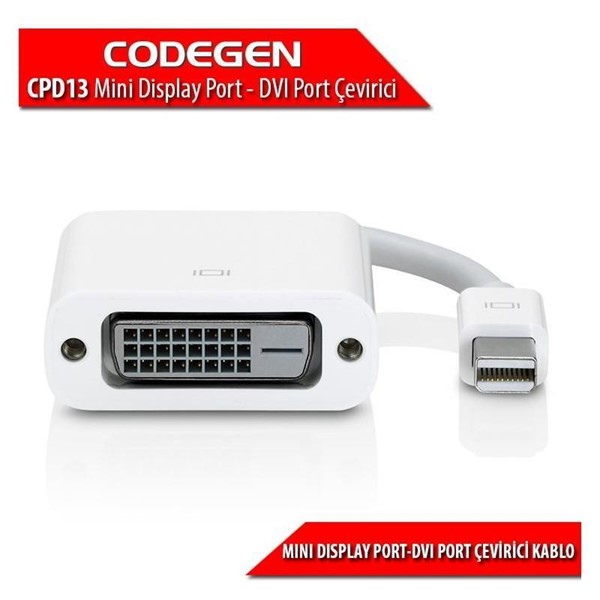 CODEGEN CPD13 mDP-DVI 245 Görüntü Adaptörü