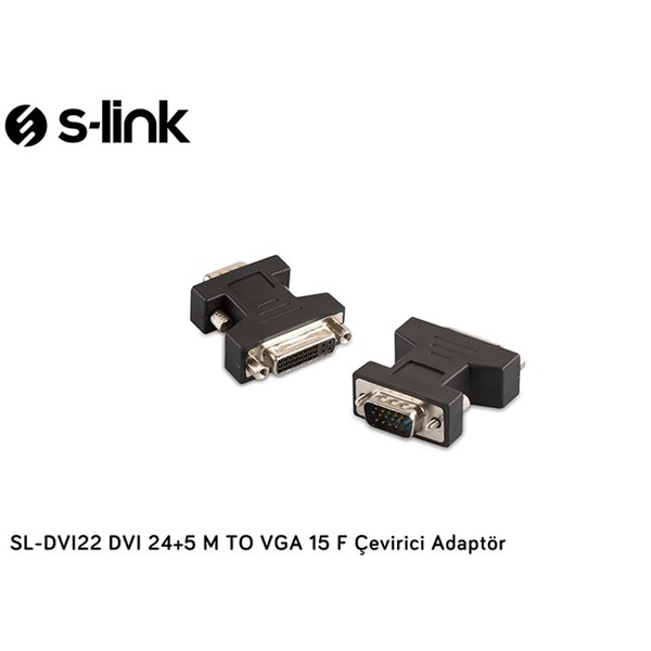S-link SL-DVI22 DVI 24  5 M TO VGA 15 M Çevirici Adaptör