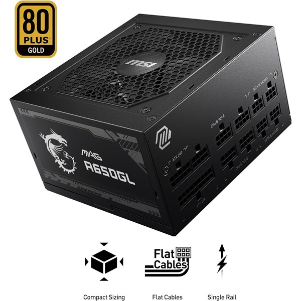 MSI 650W 80 GOLD MAG A650GL POWER SUPPLY