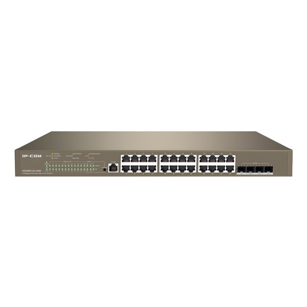 IP-COM 24port IP-G5328XP-24-410W Gigabit 4-10GBE SFP 410W Full PoE Layer 3 Yönetilebilir Rack Mount Swıtch