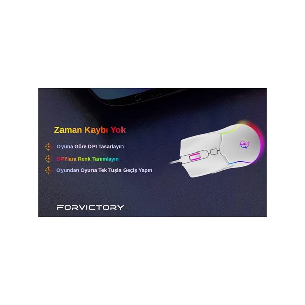 NORTH Air White Professional USB 7200dpi Gaming Beyaz Mouse RGB