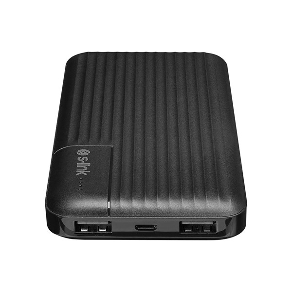 S-LINK G101 10000mAh 2xUSB1xMicro1xType-C Siyah Taşınabilir Pil Şarj Cihazı Powerbank