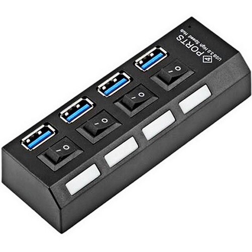 HYTECH HY-U350 4port USB 3.0 Siyah USB Çoklayıcı Hub Anahtarlı