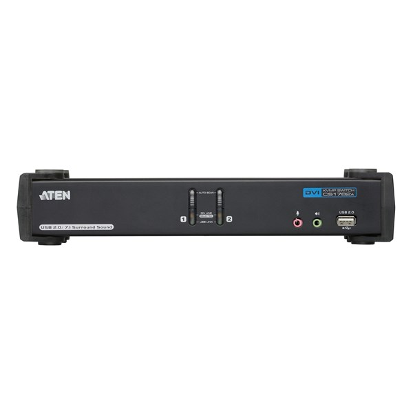 ATEN ATEN-CS1782A 2-Port USB DVI Dual Link/CH7.1 Audio KVMP Switch 
