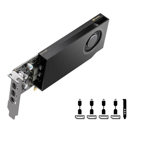 PNY 4GB RTX A400 VCNRTXA400-PB GDDR6 64bit 4-mDP PCIE 4.0