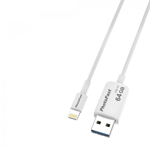 PhotoFast Photo Backup Cable 64GB Lightning / USB 3.0 Şarj Kablolu i-FlashDrive