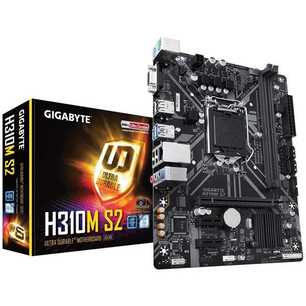 GIGABYTE H310M-S2 DDR4 SATA3 PCIe 16X v3.0 1151p v2 mATX Kutu Açık OUTLET