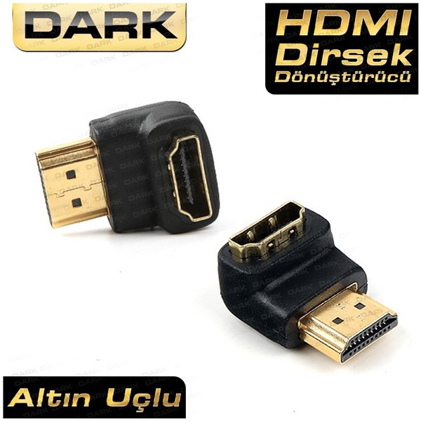 DARK DK-HD-AMXF90 HDMI 90Derece Dönüştürücü Dirsek HDMI Erkek - HDMI Dişi
