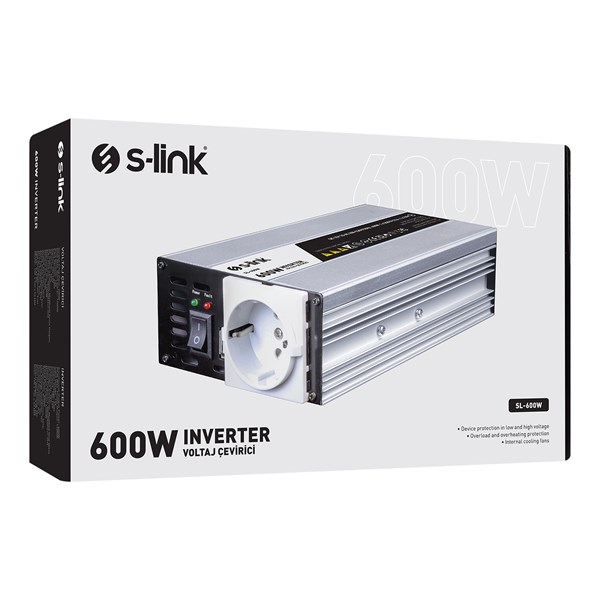 S-LINK SL-600W 600W DC12V-AC230V İnverter