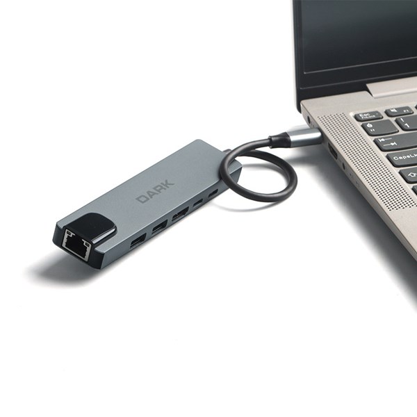 DARK DK-AC-U31X47 Type-C to Ethernet / HDMI / USB 3.0 - USB 2.0 / USB-C PD 100W Macbook Pro/Air  Notebook/Ultrabook için Port Çoklayıcı HUB