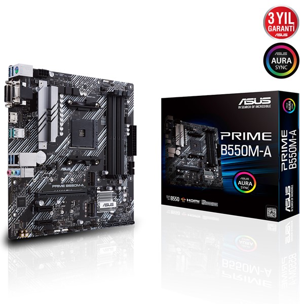 ASUS PRIME B550M-A DDR4 HDMI DVI PCIe 16X v4.0 AM4 mATX