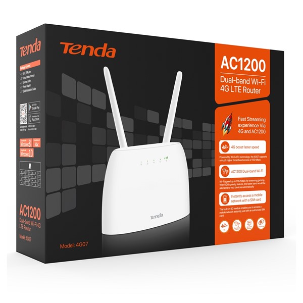 TENDA 4G07 4G301 1200mbps AC1200 Dual Band 4G LTE Router