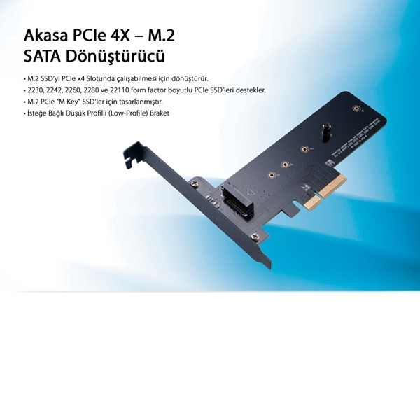 AKASA AK-PCCM2P-01 PCIe M2 Sata Çevirici Kart