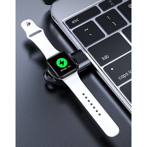 Codegen Apple Watch 1 2 3 4 5 6 7 SE Uyumlu QI Manyetik Stand Siyah Şarj Cihazı