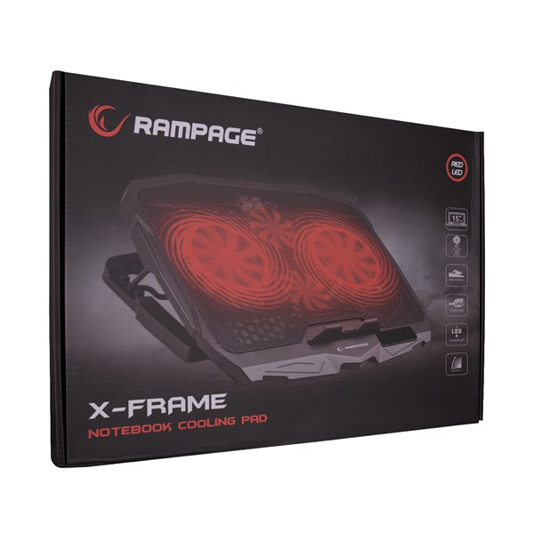 Rampage AD-RX34 X-FRAME Siyah 4 Adet Fanlı Notebook Soğutucu Stand