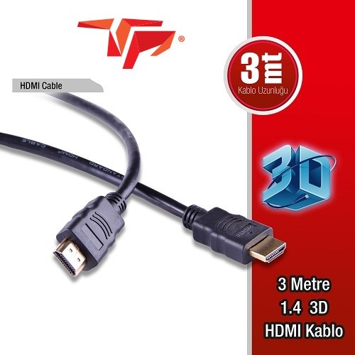 TP TP-HDMI3 3metre HDMI Görüntü Kablosu 3D 1.4v