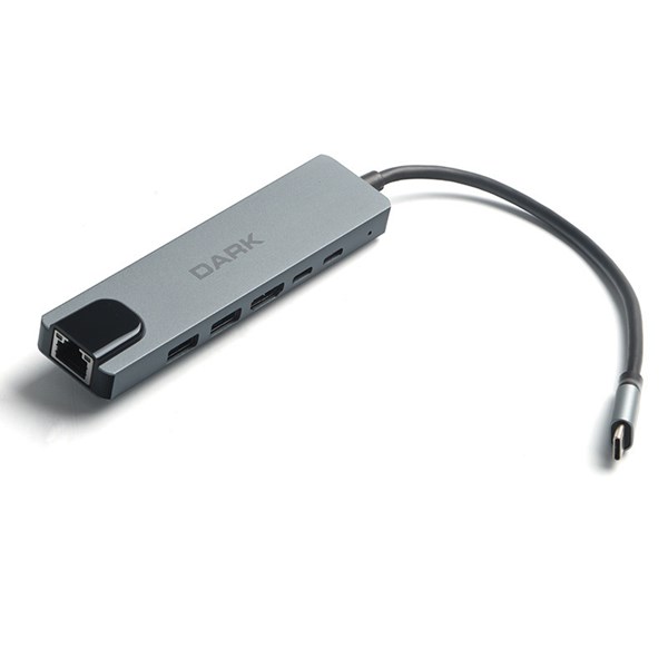 DARK DK-AC-U31X47 Type-C to Ethernet / HDMI / USB 3.0 - USB 2.0 / USB-C PD 100W Macbook Pro/Air  Notebook/Ultrabook için Port Çoklayıcı HUB