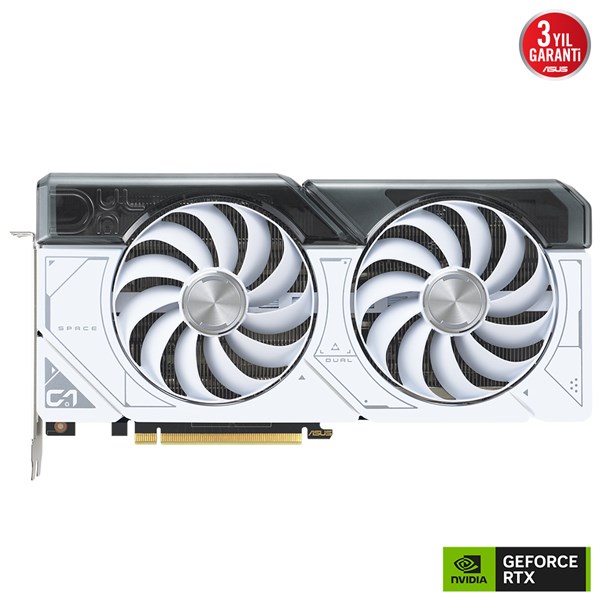 ASUS RTX4070 SUPER 12GB DUAL RTX4070S-12G WHITE GDDR6X 192bit HDMI DP PCIe 4.0 BEYAZ