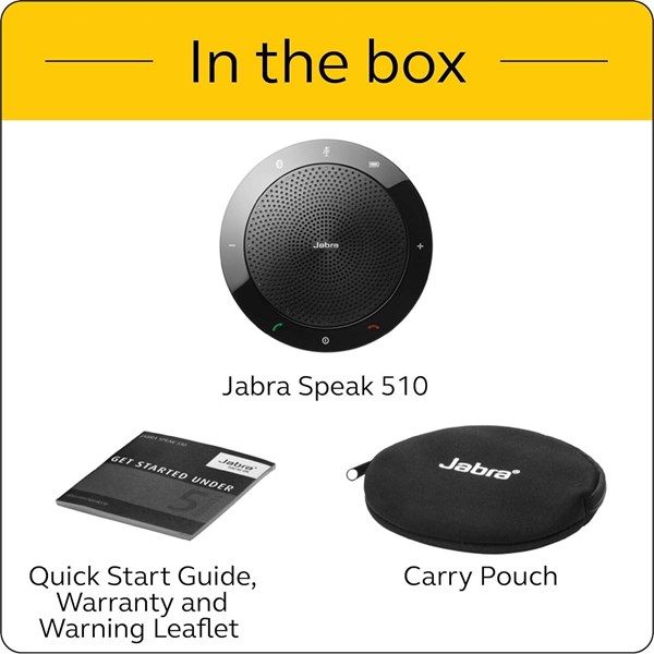 JABRA Speak 510 Orta menzilli taşınabilir USB ve Bluetooth mikrofonlu hoparlör