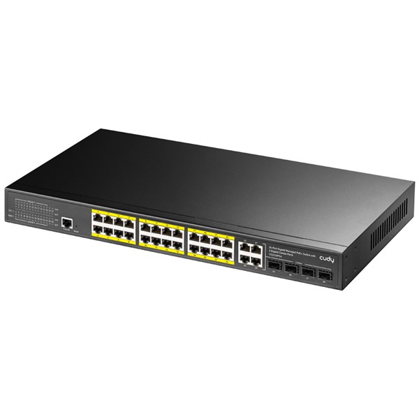 CUDY GS2028PS4-300W 24 Port Gigabit 4-SFP 300w Full PoE Yönetilebilir Switch