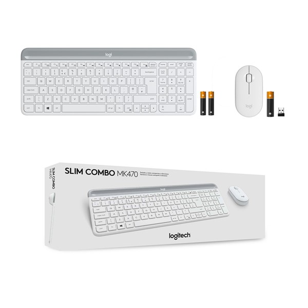 LOGITECH MK470 Kablosuz Q Trk Beyaz Multimedya Klavye - Mouse Set 920-009436