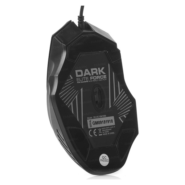 DARK Elite Force GM1000 USB Led Aydınlatmalı Gaming Optic Siyah Mouse DK-AC-GM1000