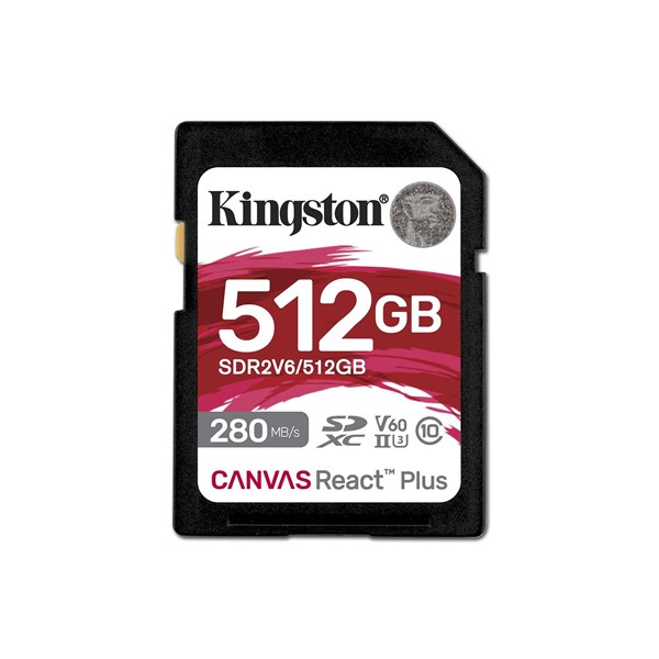 KINGSTON 512GB React SDR2V6/512GB SDXC HAFIZA KARTI