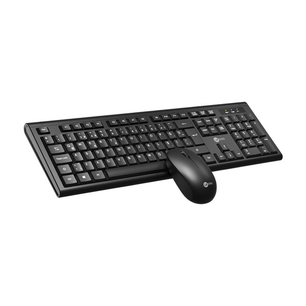 LENOVO LECOO KW200 Kablosuz Q Trk Optic Mouse Siyah Standart Klavye - Mouse Set