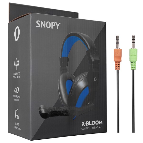 SNOPY X-BLOOM USB Siyah/Mavi Gaming Mikrofonlu Kulaklık SN-633