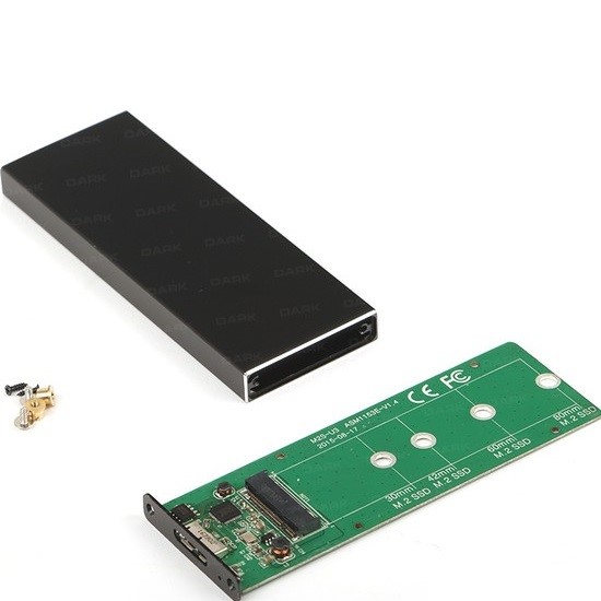 DARK M2 USB 3.0 DK-AC-DSEM2 NGFF Alüminyum Harddisk Kutusu Siyah