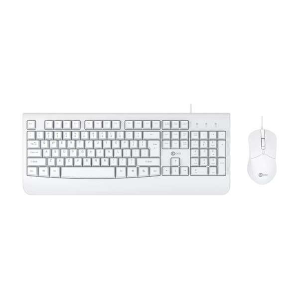 LENOVO LECOO CM105 USB Q Trk Optic Mouse Beyaz Multimedya Klavye - Mouse Set