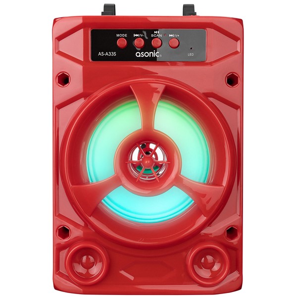 Asonic AS-A33K Kırmızı 3W - DC 5V Bluetooth-Usb-Aux -TF Cardlı Speaker Hoparlör