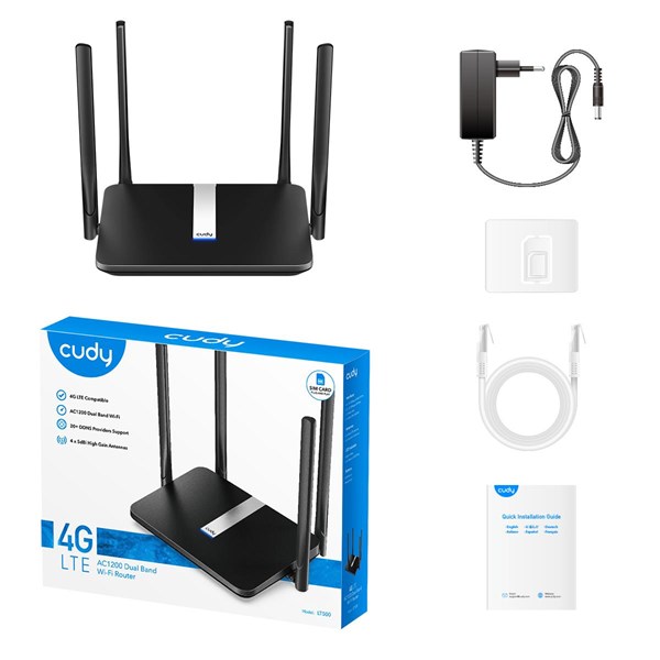 CUDY LT500 AC1200 Dual Band 4G LTE Router