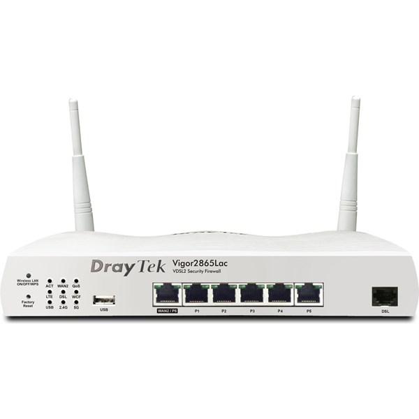 Draytek Vigor 2865Lac AC1300 4G-LTE VDSL2/35b Dual WAN Security VPN Router