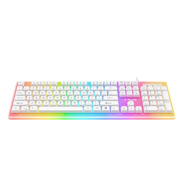 NORTH Paladin Q Trk RGB Ledli / Mekanik Hisli Beyaz Gaming Klavye